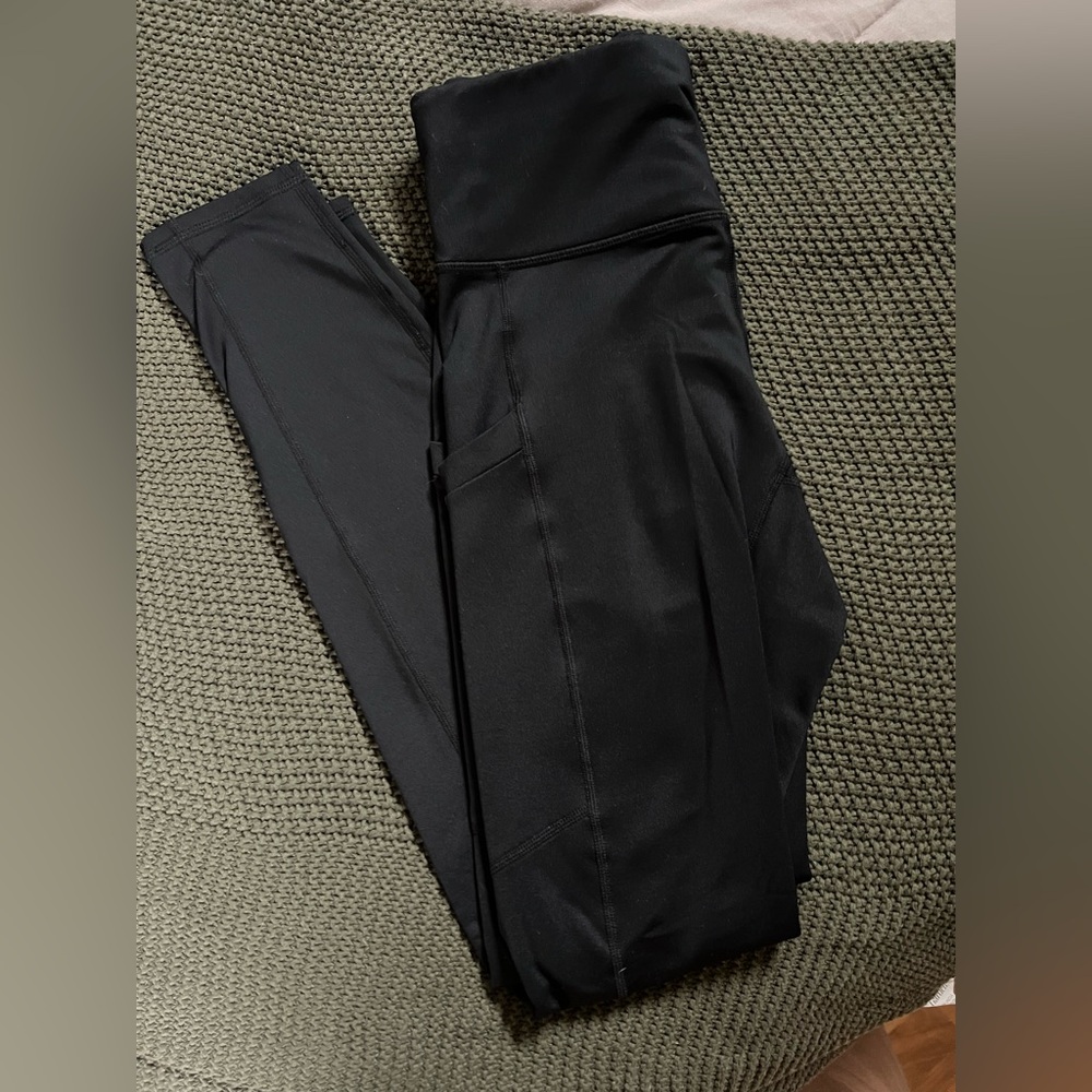 Fleece lined Fabletics High-Waisted Leggings with pockets